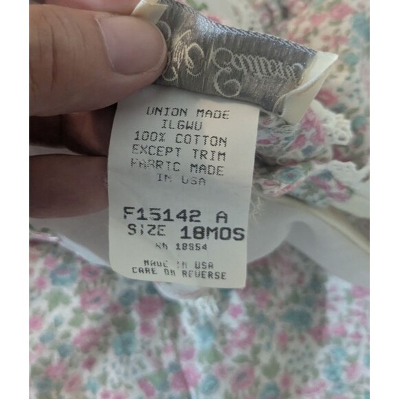 Vintage Baby Girl 18 Month Bubble Romper One Piece Floral USA Made Rare Editions - Picture 5 of 10